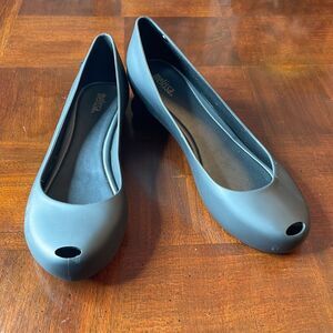 Melissa Size 9 Ultragirl Basic Solid Black Peep toe Shoes